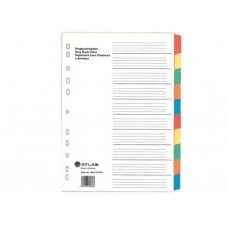Divider / ATLAS Plastic colored A4, 10 Tabs